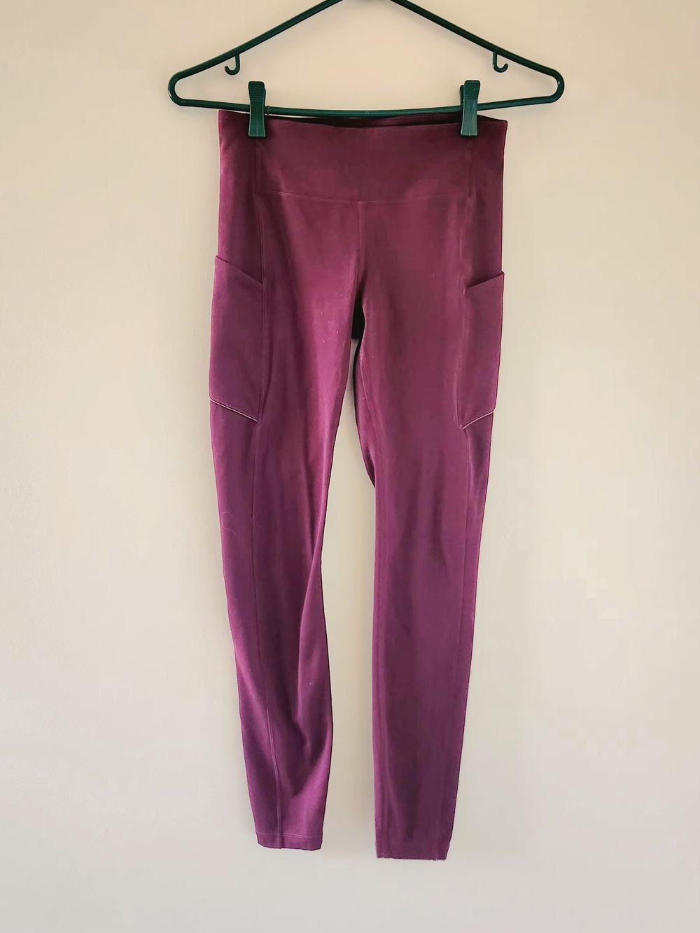 lululemon athletica Deep Wine High-Rise Leggings with Side Pockets